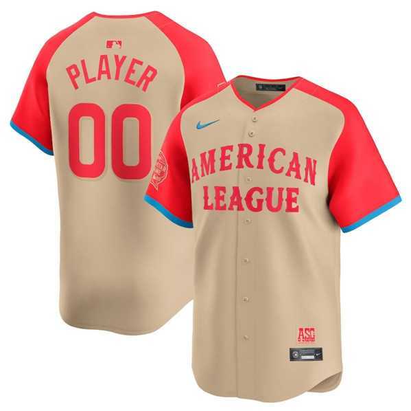 Men%27s American League Active Player Custom Cream 2024 All-Star Limited Stitched Baseball Jersey
